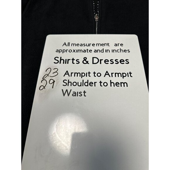 Quacker Factory Black Zip-Up Hooded Fleece Jacket Rhinestone Zipper Pull Sz L - Picture 9 of 9